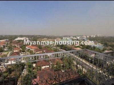 မြန်မာအိမ်ခြံမြေ - ငှားရန် property - No.4786 - မရမ်းကုန်းမြို့နယ် မင်းဓမ္မကွန်ဒိုတွင် အိပ်ခန်းသုံးခန်းပါသောကွန်ဒိုခန်း ငှားရန်ရှိသည်။outside view from balcony