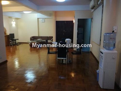 Myanmar real estate - for rent property - No.4787 - Furnished Blazon Condominium room for rent near Myaynigone, Sanchaung! - living room view