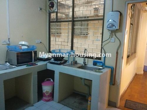 ミャンマー不動産 - 賃貸物件 - No.4787 - Furnished Blazon Condominium room for rent near Myaynigone, Sanchaung! - kitchen view