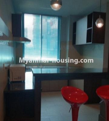 ミャンマー不動産 - 賃貸物件 - No.4788 - 3BHK decorated Lamin Luxury condominium room for rent in Hlaing! - kitchen view