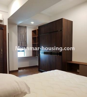ミャンマー不動産 - 賃貸物件 - No.4788 - 3BHK decorated Lamin Luxury condominium room for rent in Hlaing! - bedromm 1 view