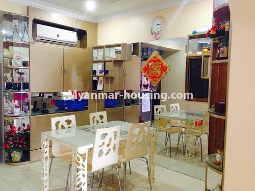 Myanmar real estate - for rent property - No.4791 - Condominium room in Latha for rent! - dining area view