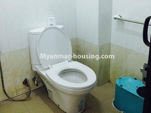 Myanmar real estate - for rent property - No.4791 - Condominium room in Latha for rent! - another bathroom view