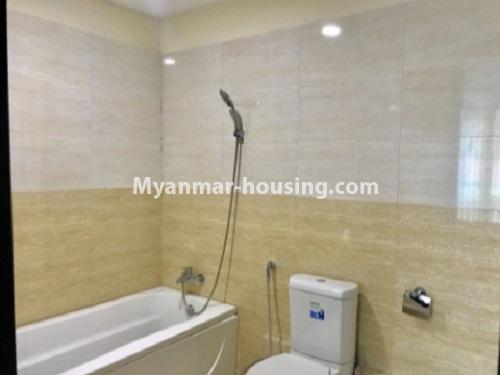 Myanmar real estate - for rent property - No.4792 - 3BHK Orchid Condominium room with reasonable price for rent in Ahlone! - bathroom view