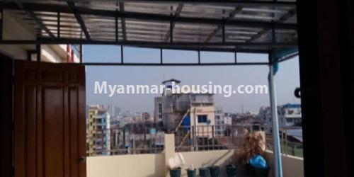 Myanmar real estate - for rent property - No.4799 - 1 BHK nice penthouse with panoramic view for rent in Sanchaung! - patio view