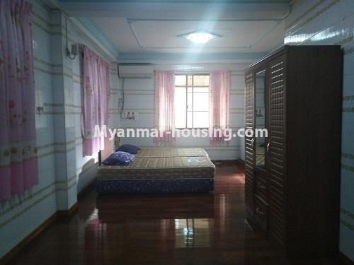 缅甸房地产 - 出租物件 - No.4801 - Furnished 1 BHK apartment room for rent in Sanchaung! - master bedroom view