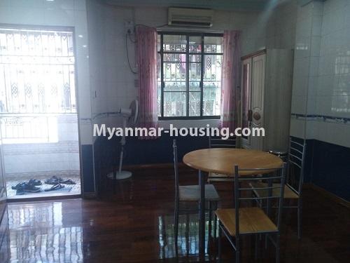 ミャンマー不動産 - 賃貸物件 - No.4801 - Furnished 1 BHK apartment room for rent in Sanchaung! - dining area view