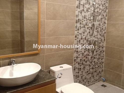 Myanmar real estate - for rent property - No.4804 - Luxurious Time City Condo Room for rent in Kamaryut! - bathroom view