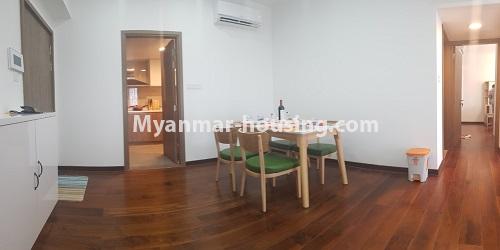 ミャンマー不動産 - 賃貸物件 - No.4810 - 2BHK Room in The Central Condominium for rent in Yankin! - dining area view