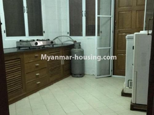 Myanmar real estate - for rent property - No.4813 - Furnished 3BR apartment for rent in Mingalar Taung Nyunt! - kitchen view