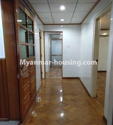 Myanmar real estate - for rent property - No.4814 - Kandawgyi Tower condominium room for rent in Mingalar Taung Nyunt! - corridor view