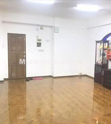 缅甸房地产 - 出租物件 - No.4815 - 3BR condominium room for rent in Haling! - living room view