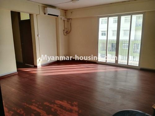 Myanmar real estate - for rent property - No.4816 - 3BR Yatana Hninzi condominium room for rent in Dagon Seikkan! - leftside lawn view