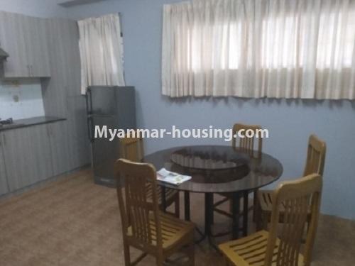 Myanmar real estate - for rent property - No.4821 - Furnished Yankin Zay condominium room for rent! - dining area view