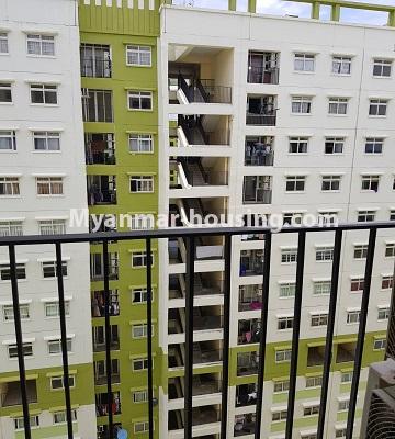 ミャンマー不動産 - 賃貸物件 - No.4824 - 2BH Yadanar Hninsi Condominium room for rent in Dagon Seikkan! - balcony view