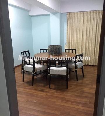 Myanmar real estate - for rent property - No.4826 - 3 BHK Hlaing Lamin Condominium room for rent! - dining area view
