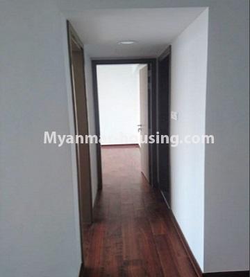 Myanmar real estate - for rent property - No.4828 - Nice The Central Condominium room with Inya Lake View for rent! - corridor view