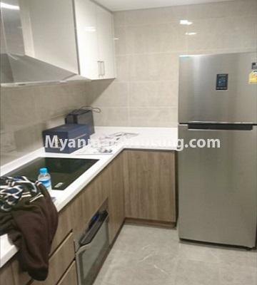 Myanmar real estate - for rent property - No.4828 - Nice The Central Condominium room with Inya Lake View for rent! - kitchen view