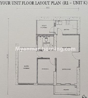 မြန်မာအိမ်ခြံမြေ - ငှားရန် property - No.4828 - အင်းယားကန်ကိုမြင်ရသည့် အခန်းကောင်းတစ်ခန်း The Central Condo တွင် ငှားရန်ရှိသည်room layout