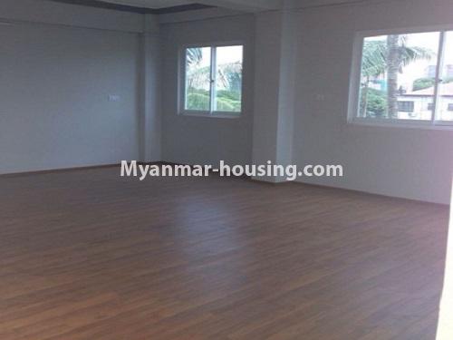 Myanmar real estate - for rent property - No.4831 - Large apartment for office option for rent, 7 Mile, Mayangone! - living room view