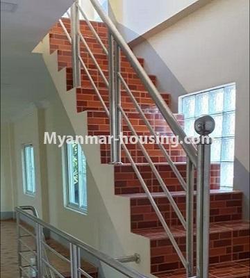 Myanmar real estate - for rent property - No.4832 - Newly built 2 storey house for rent in North Okkalapa! - stairs view