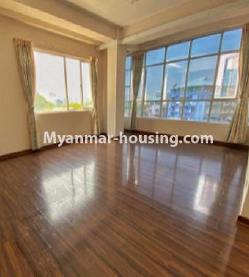 Myanmar real estate - for rent property - No.4834 - 2 BHK condominium room for rent on Lay Daunkkan Road, Thin Gann Gyun! - living room view