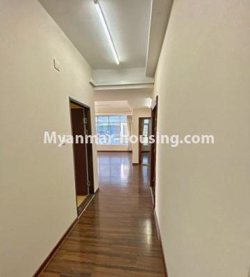Myanmar real estate - for rent property - No.4834 - 2 BHK condominium room for rent on Lay Daunkkan Road, Thin Gann Gyun! - corridor view