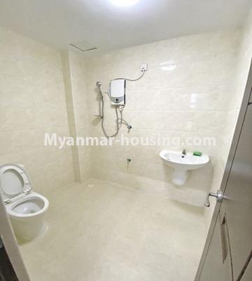 Myanmar real estate - for rent property - No.4834 - 2 BHK condominium room for rent on Lay Daunkkan Road, Thin Gann Gyun! - bathroom view