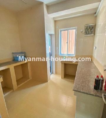 Myanmar real estate - for rent property - No.4834 - 2 BHK condominium room for rent on Lay Daunkkan Road, Thin Gann Gyun! - kitchen view