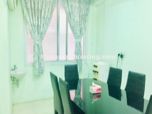 Myanmar real estate - for rent property - No.4840 - Ground floor 3 BHK the Central City Condominium room for rent in Dagon, Yangon Downtown area! - dining area view