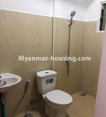 缅甸房地产 - 出租物件 - No.4845 - Two bedroom Ayar Chan Thar condominium room for rent in Dagon Seikkan! - bathroom view
