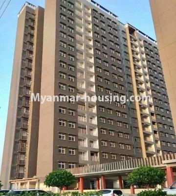 ミャンマー不動産 - 賃貸物件 - No.4845 - Two bedroom Ayar Chan Thar condominium room for rent in Dagon Seikkan! - building view