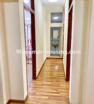 Myanmar real estate - for rent property - No.4856 - 2BH Yadanar Hninsi Condominium room for rent in Dagon Seikkan! - corridor view