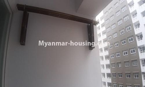 Myanmar real estate - for rent property - No.4857 - Two bedroom Ayar Chan Thar condominium room for rent in Dagon Seikkan! - balcony view