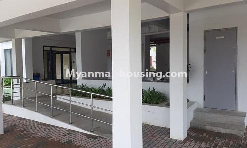 Myanmar real estate - for rent property - No.4857 - Two bedroom Ayar Chan Thar condominium room for rent in Dagon Seikkan! - car parking view