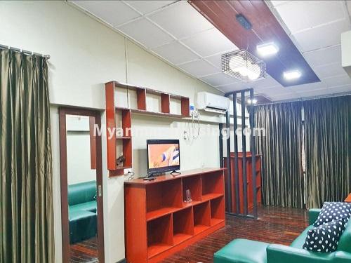 ミャンマー不動産 - 賃貸物件 - No.4858 - Furnished sixth floor apartment room for rent in Sanchaung! - another view of living room