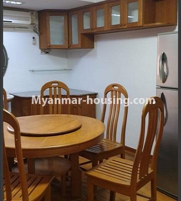 Myanmar real estate - for rent property - No.4859 - 3 BHK University Yeik Mon Condominium room for rent near Myanmar Plaza! - dining area view