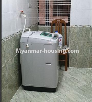 Myanmar real estate - for rent property - No.4859 - 3 BHK University Yeik Mon Condominium room for rent near Myanmar Plaza! - washing machine view