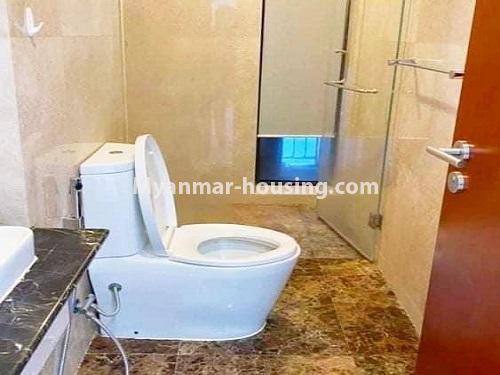 Myanmar real estate - for rent property - No.4862 - Crystal Residence 2BHK room for rent, Sanchaung! - bathroom view