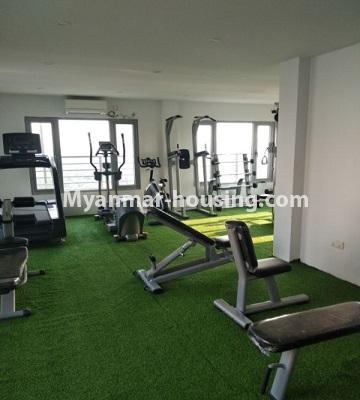 Myanmar real estate - for rent property - No.4863 - Yankin Sky View Condominium room for rent! - gym view