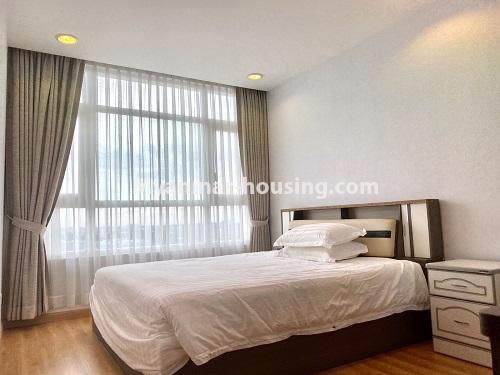 Myanmar real estate - for rent property - No.4864 - G.E.M.S 2BHK Condominium room for rent, Hlaing! - master bedroom view