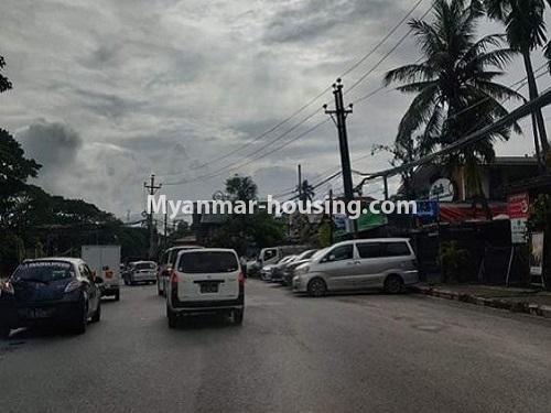 Myanmar real estate - for rent property - No.4866 - Half and two storey landed house for rent in Mayangone! - road view