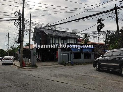Myanmar real estate - for rent property - No.4866 - Half and two storey landed house for rent in Mayangone! - another view of the road