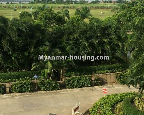 ミャンマー不動産 - 賃貸物件 - No.4867 - 3 BHK Star City Condominium room for rent in Thanlyin! - view from bedroom 