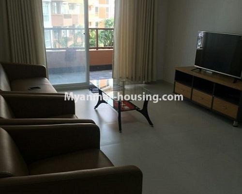 ミャンマー不動産 - 賃貸物件 - No.4867 - 3 BHK Star City Condominium room for rent in Thanlyin! - living room view