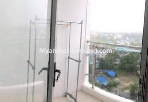 Myanmar real estate - for rent property - No.4871 - 2 BHK Royal Thukha condominium room for rent in Hlaing! - balcony view