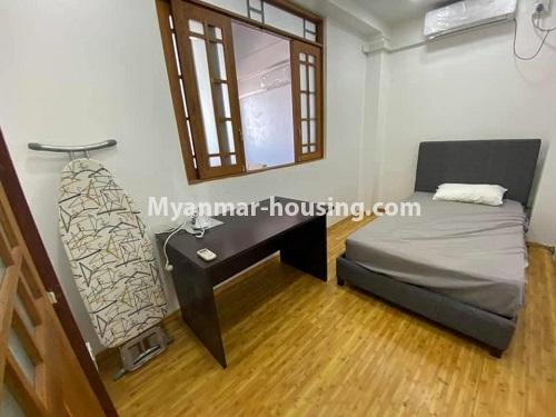 Myanmar real estate - for rent property - No.4876 - 3 BHK condominium room for rent in the heart of Yangon! - bedroom view