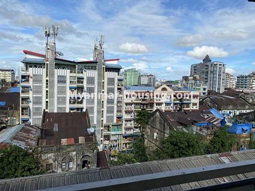 Myanmar real estate - for rent property - No.4876 - 3 BHK condominium room for rent in the heart of Yangon! - balcony view