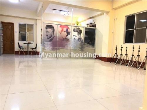 Myanmar real estate - for rent property - No.4880 - Large Condominium room for any option near Hledan Junction. - another view of hall
