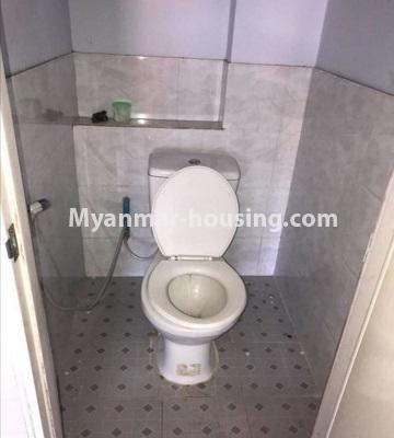 Myanmar real estate - for rent property - No.4883 - 2BHK mini condo room for rent in Pazundaung Township. - toilet view